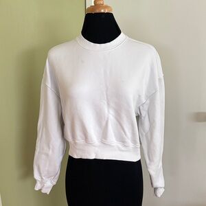 Athleta Terry Crop Crew Sweatshirt